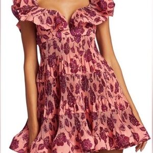 Zimmermann lovestruck pleated mini dress